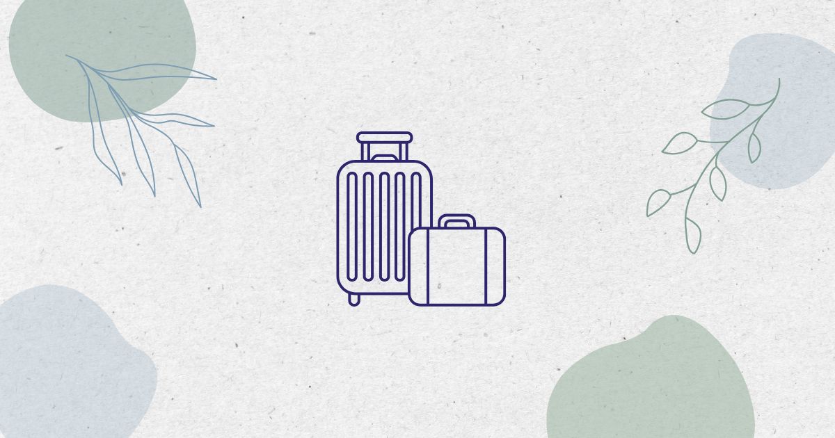 afbeelding van twee koffers, thema vakantie