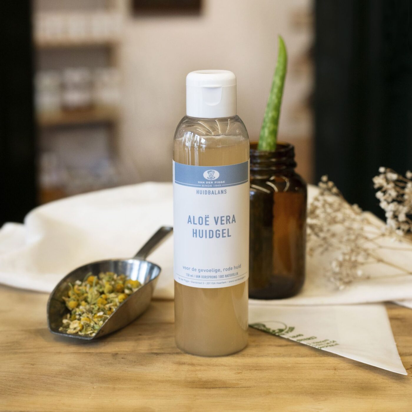 flacon met Aloe Vera Huidgel Van der Pigge