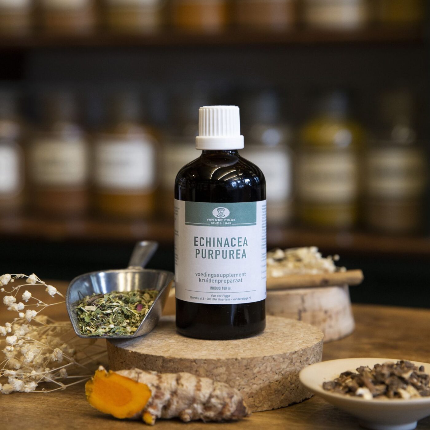 glazen tinctuur flesje Van der Pigge Echinacea Purpurea Complex